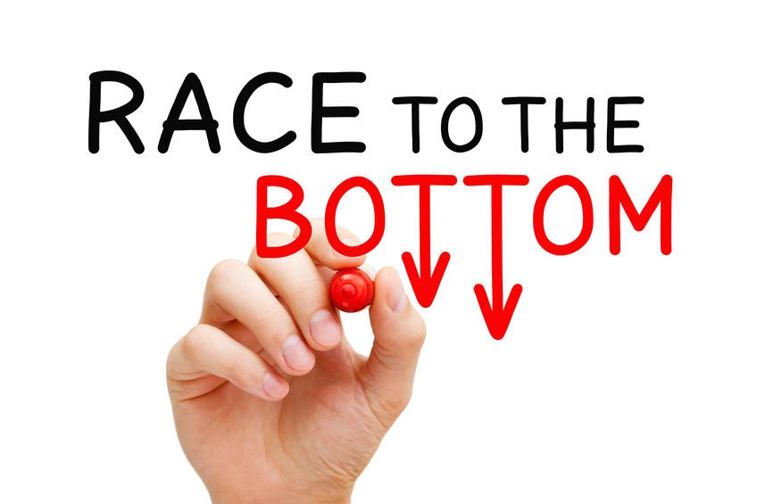 Race To The Bottom Price War Concept